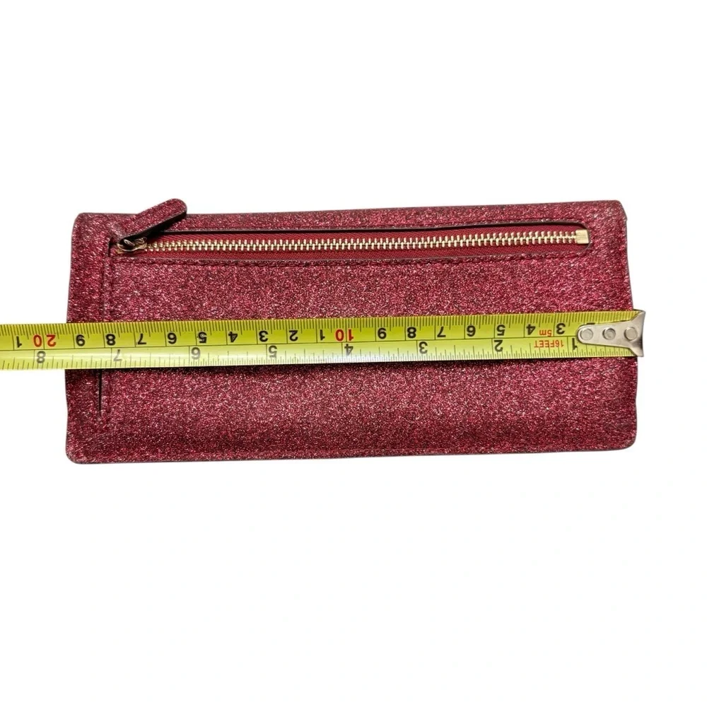Michael Kors Red Glitter slim wallet